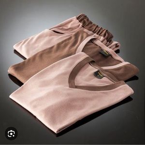 EVA AIR Business Class Royal Laurel Brown Pajamas Set Sz Large Unisex